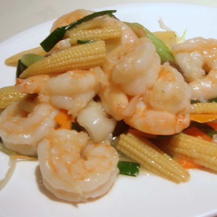King Prawn with Ginger and Spring Onion